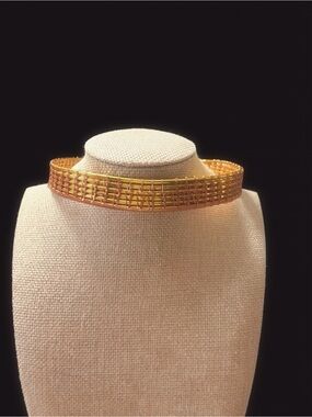 Gold-Tone Woven Choker Necklace - Women Jewelry